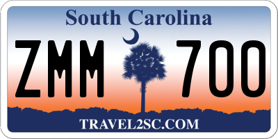 SC license plate ZMM700