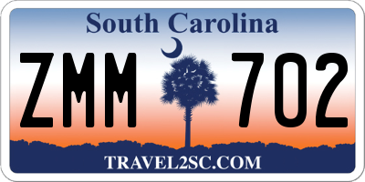 SC license plate ZMM702