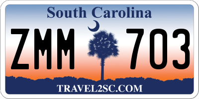 SC license plate ZMM703