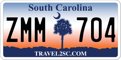 SC license plate ZMM704