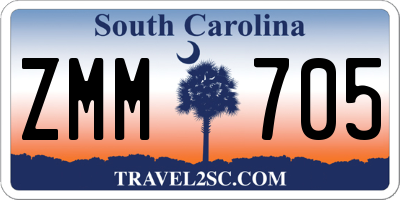 SC license plate ZMM705