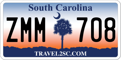 SC license plate ZMM708