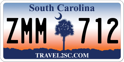 SC license plate ZMM712