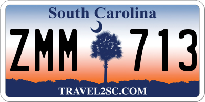 SC license plate ZMM713