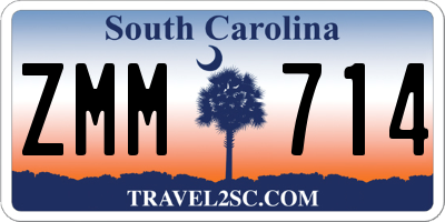 SC license plate ZMM714
