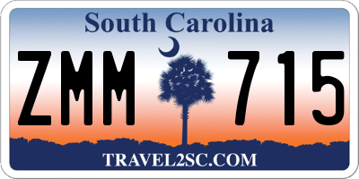 SC license plate ZMM715
