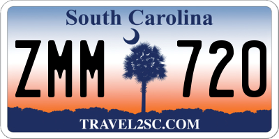 SC license plate ZMM720