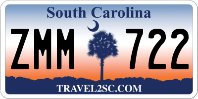 SC license plate ZMM722