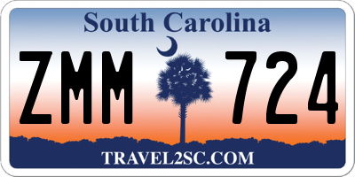 SC license plate ZMM724