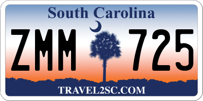 SC license plate ZMM725