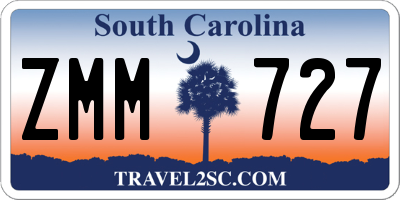 SC license plate ZMM727
