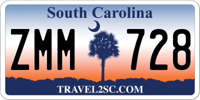 SC license plate ZMM728