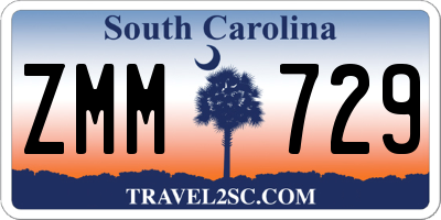 SC license plate ZMM729