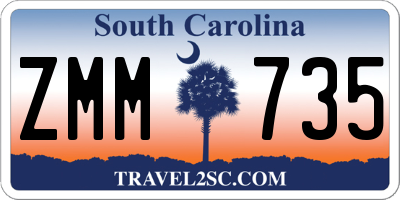 SC license plate ZMM735