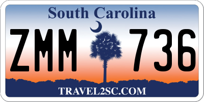 SC license plate ZMM736