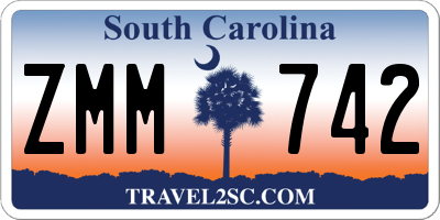 SC license plate ZMM742