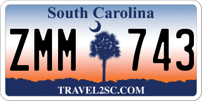 SC license plate ZMM743