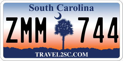 SC license plate ZMM744