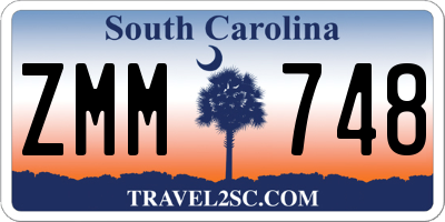 SC license plate ZMM748