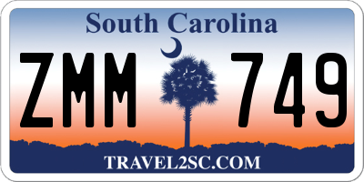 SC license plate ZMM749