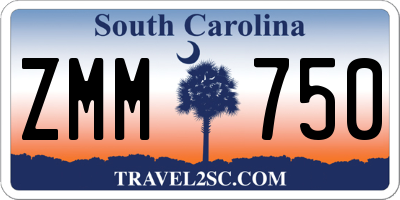 SC license plate ZMM750