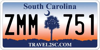 SC license plate ZMM751
