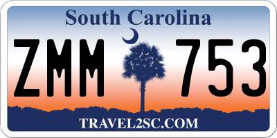 SC license plate ZMM753
