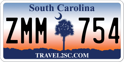 SC license plate ZMM754