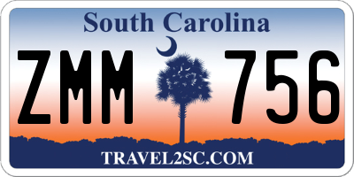 SC license plate ZMM756