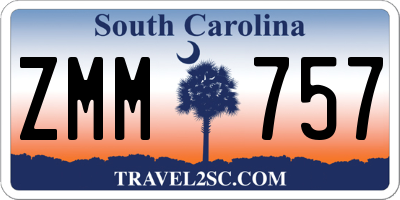 SC license plate ZMM757