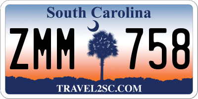 SC license plate ZMM758