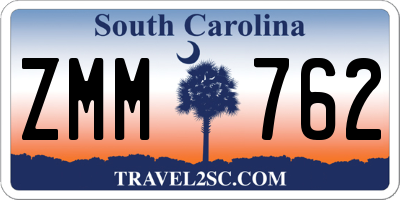SC license plate ZMM762