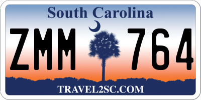 SC license plate ZMM764