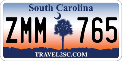 SC license plate ZMM765