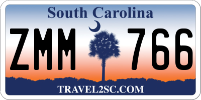 SC license plate ZMM766
