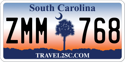 SC license plate ZMM768
