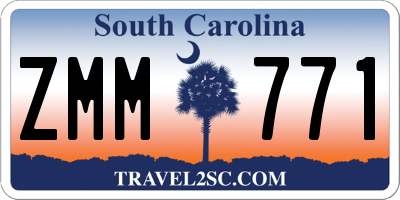 SC license plate ZMM771