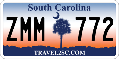 SC license plate ZMM772