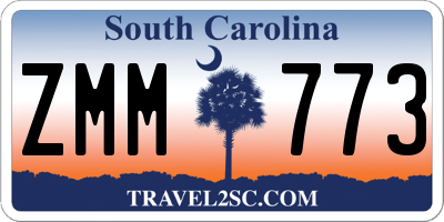 SC license plate ZMM773