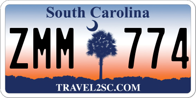 SC license plate ZMM774