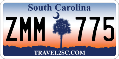 SC license plate ZMM775