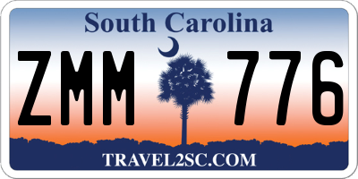 SC license plate ZMM776