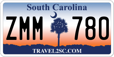 SC license plate ZMM780