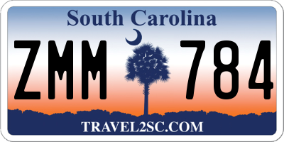 SC license plate ZMM784