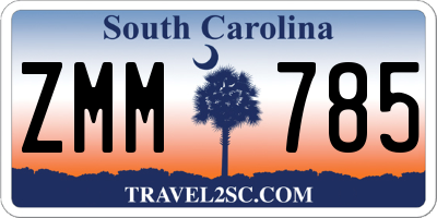 SC license plate ZMM785