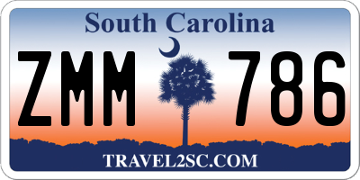 SC license plate ZMM786