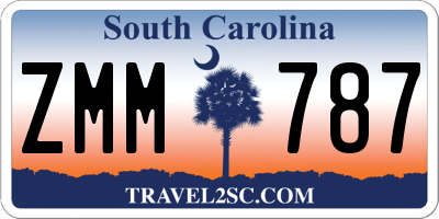 SC license plate ZMM787