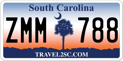 SC license plate ZMM788
