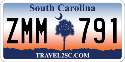 SC license plate ZMM791