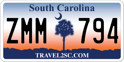 SC license plate ZMM794